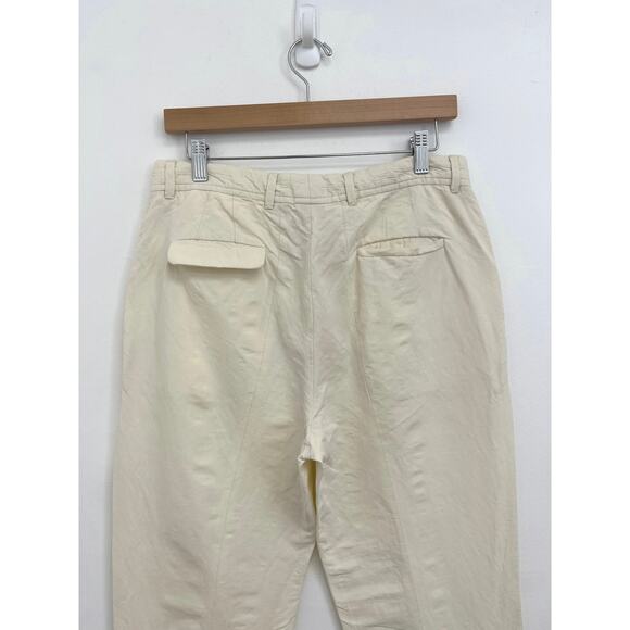 MARNI Cream Tapered Lightweight Cuffed Artsy Designer Ankle Pants - Size 42/US6 - Picture 5 of 11